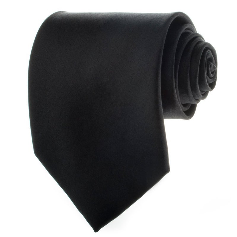 Premium Polyester Material Mens Dress Tie Luxury Business Ties Fashionable Formal Neckties For Men Wholesale Available Black  - Image 1