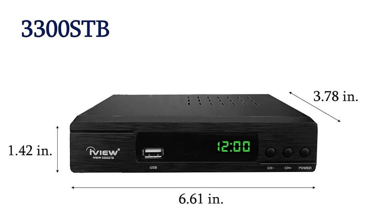 iview 3300STB ATSC Converter Box with Recording, Media Player, Built-in Digital Clock, Analog to Digital, QAM Tuner, HDMI, USB 3300STBA (New firmware) - Image 2