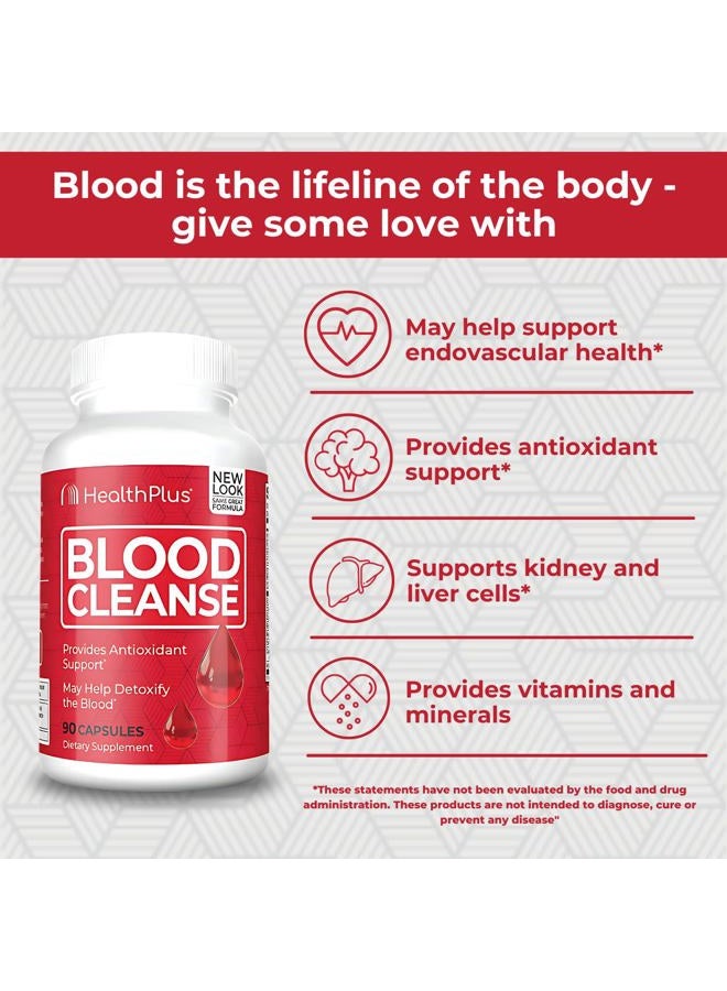 Health Plus تنظيف الدم, 753 ملغ, 90 كبسولة - Image 3