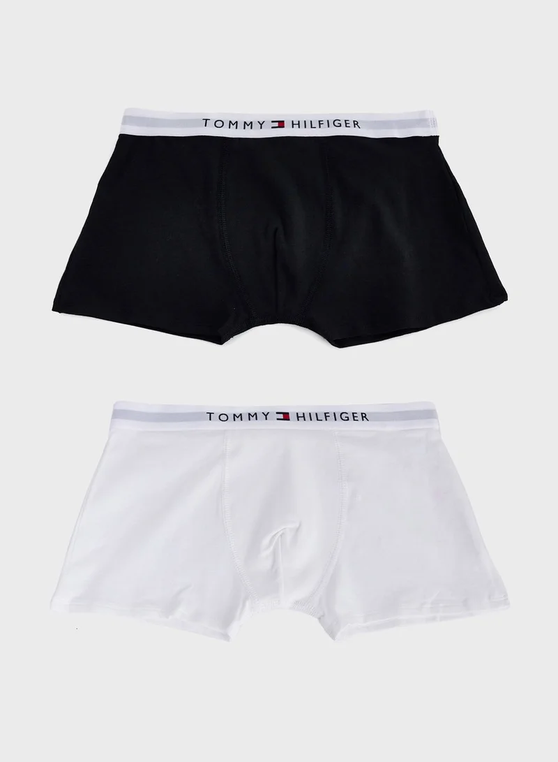TOMMY HILFIGER Youth 2 Pack Logo Band Trunks