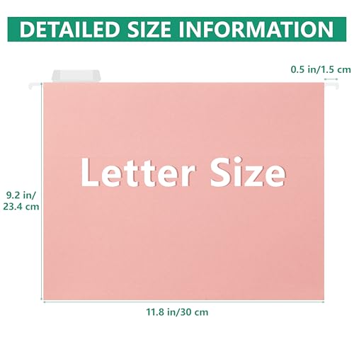 pmybupo Hanging File Folders Letter Size,Pastel Colors,6 Pack Hanging File Folders with 1/5-Cut Tabs,Heavy Duty 1 Inch Expansion,Stay Organized for Your Home and Office Bulk File,Documents and Paper - Image 2