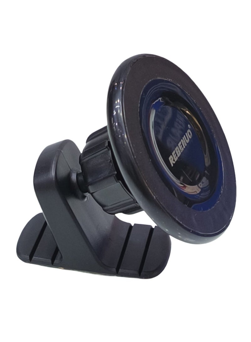 REBENUO Magnetic Car Phone Holder - Model RCP270, 360° Rotation, Strong and Secure Mount, Compatible with All Smartphones - Black - Image 4