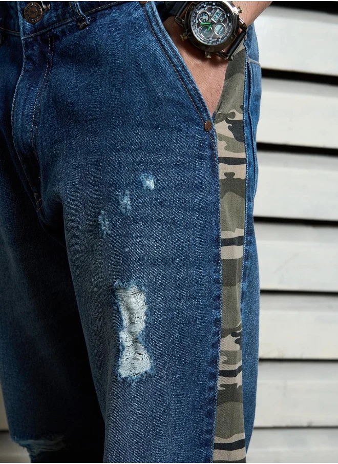 HIGH STAR Men's Indigo Straight Fit Jeans - Sleek and Stylish Everyday Denim