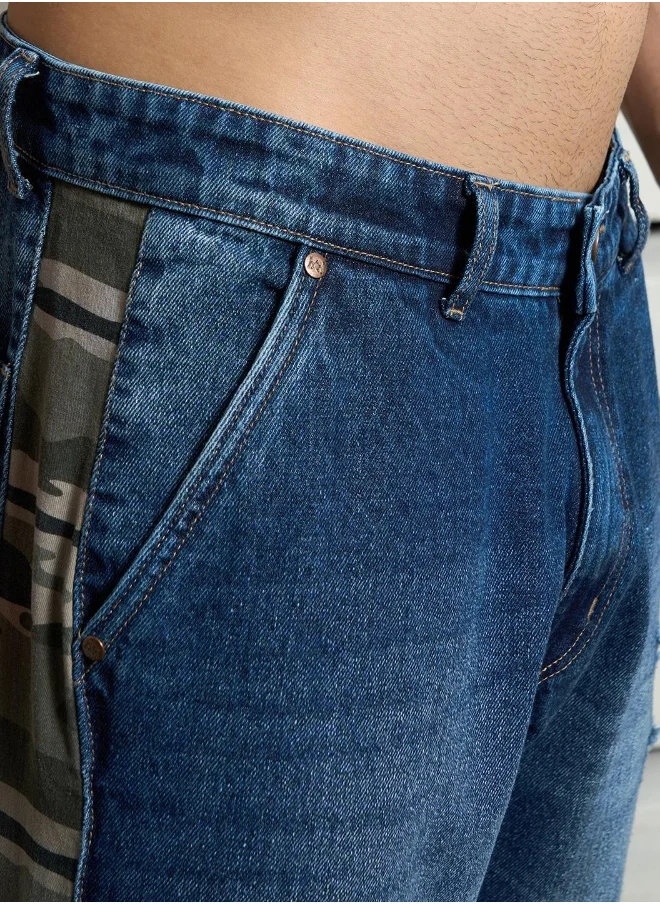 HIGH STAR Men's Indigo Straight Fit Jeans - Sleek and Stylish Everyday Denim