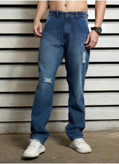 HIGH STAR Men's Indigo Straight Fit Jeans - Sleek and Stylish Everyday Denim  - Image 5