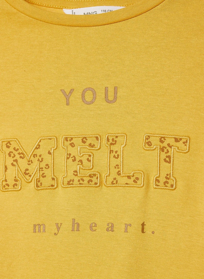 MANGO Infant Slogan Print T-Shirt - Image 3