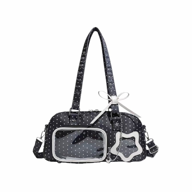 Korean Anime Style Polka Dot Clear Window Shoulder Bag - Image 5