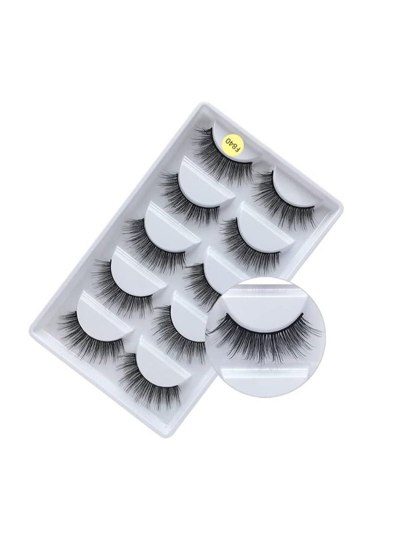 أوريتي الرموش الكاذبة، 5 أزواج ثلاثية الأبعاد الطبيعية رقيق - Image 2