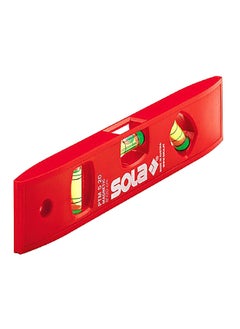 SOLA Compact Versatile Lightweight Durable Plastic Spirit Level Red 3 x 3 x 20 cm JE01430620 