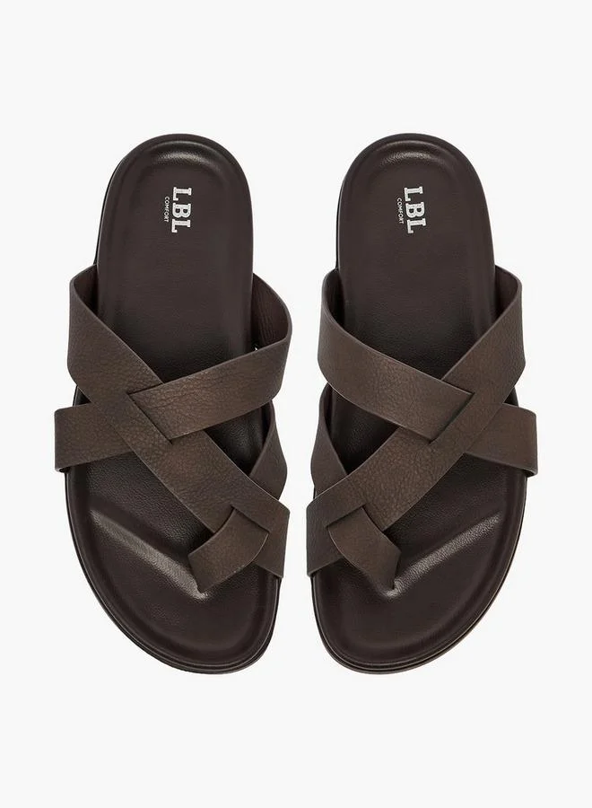 ال بي ال من شو اكسبرس Men Textured Crisscross Sandals