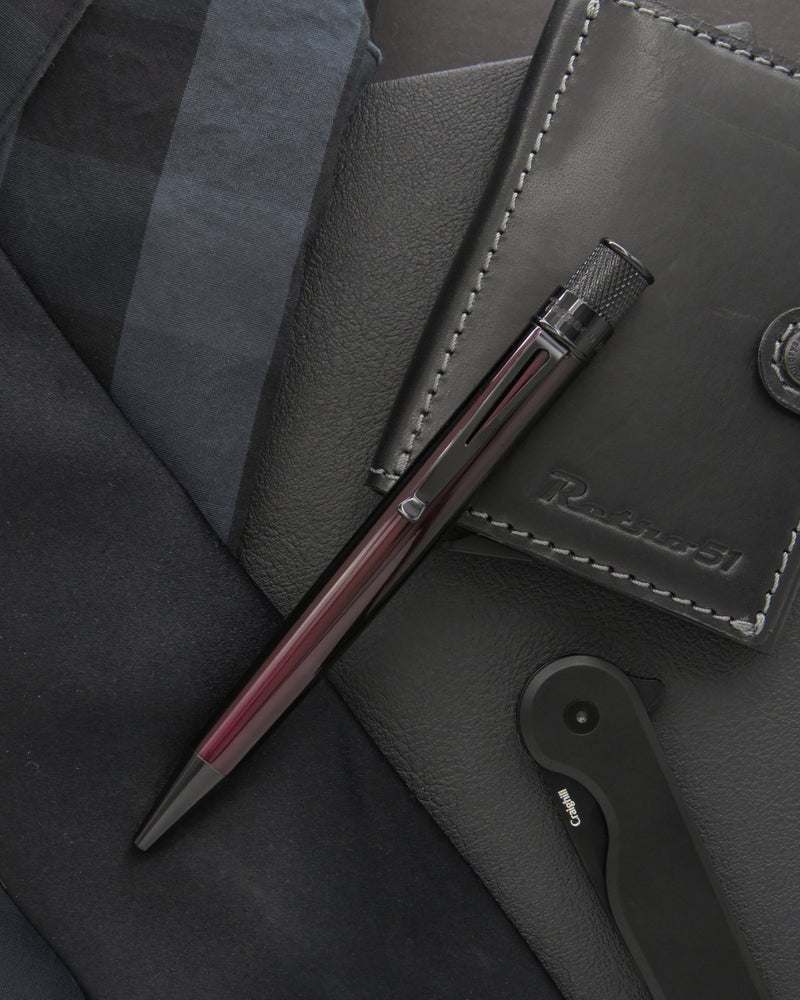 Retro 51 Tornado™ Stealth - Black Cherry Rollerball Pen - Image 4
