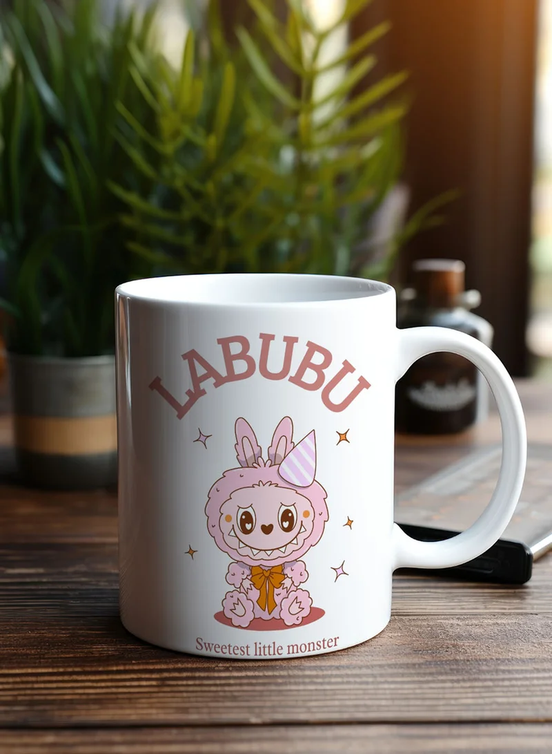 LOWHA 11 oz Ceramic Mug with Decorative Design on Both Sides