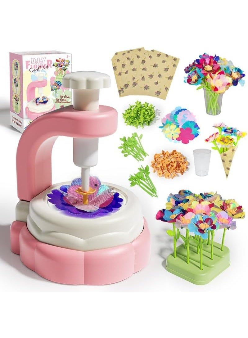 Fabric Flower Bouquets Toys, DIY Craft Kits Toys for Kids - Flower Market Toy, Build Your Flower Bouquet, Arts & Crafts for 4 5 6 7 8 Year Toddler Girl, Educational Activity Preschool B-Day Gifts - Image 1