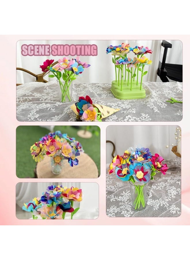 Fabric Flower Bouquets Toys, DIY Craft Kits Toys for Kids - Flower Market Toy, Build Your Flower Bouquet, Arts & Crafts for 4 5 6 7 8 Year Toddler Girl, Educational Activity Preschool B-Day Gifts - Image 5