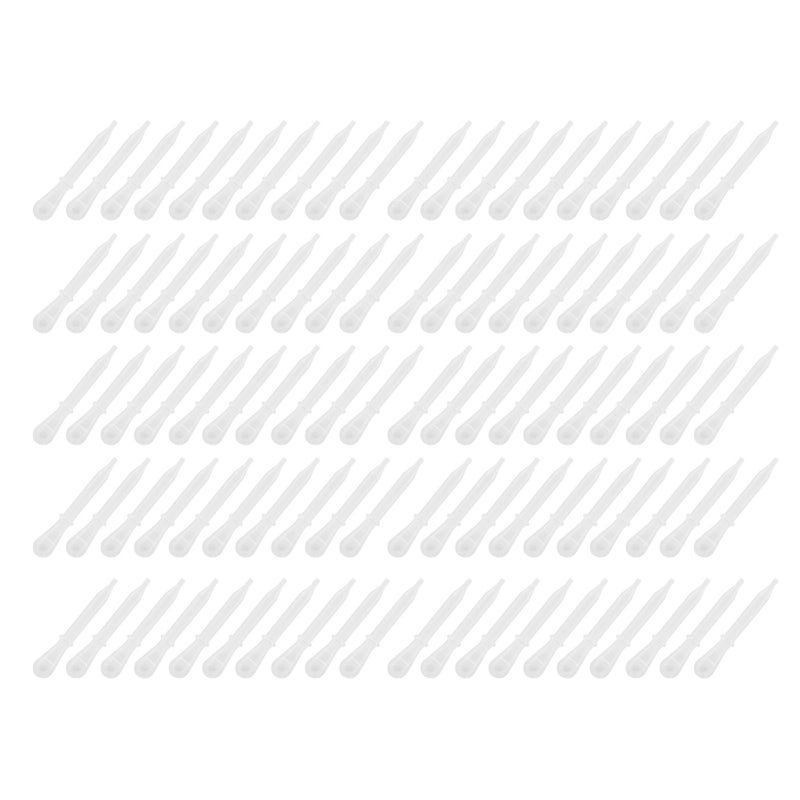100 قطعة من القطرات العينية البلاستيكية المستهلكة لنقل السوائل وخلط صبغات الفرشاة الهوائية - Image 1