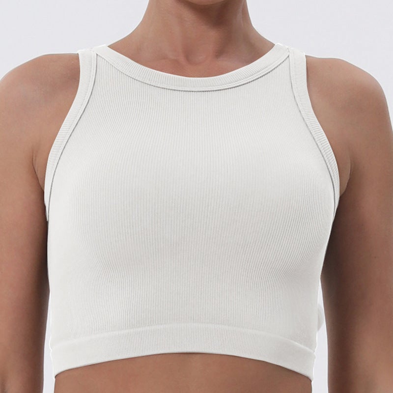 Generic Seamless Yoga Sports Bra Tank Top for Women White