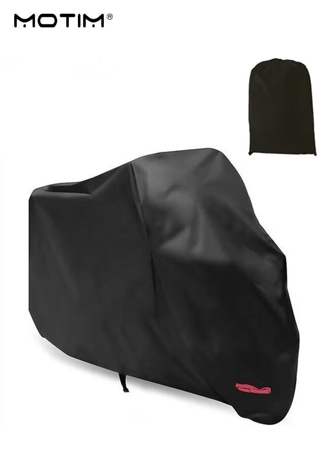 Motim Motorcycle Cover, Oxford Motorbike Cover Bike Cover (Size L), UV Protection Waterproof Dustproof Outdoor Rain Motorbike Protector Full Protection - Image 1