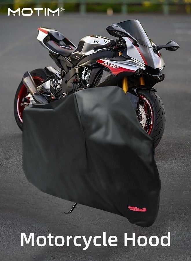 Motim Motorcycle Cover, Oxford Motorbike Cover Bike Cover (Size L), UV Protection Waterproof Dustproof Outdoor Rain Motorbike Protector Full Protection - Image 3