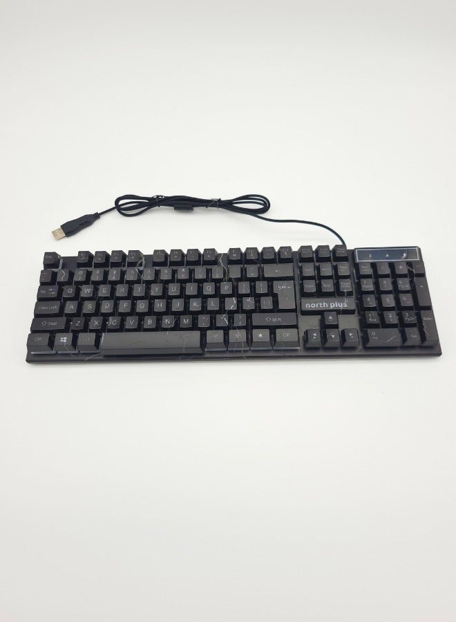 North Plus Phantom MK300 RGB Gaming Keyboard & Mouse Combo – 104-107 Keys, 1600 DPI, 4 Programmable Mouse Buttons, USB Wired, Customizable RGB Lighting, Portuguese Designed for Ultimate Gaming Precision - Image 3