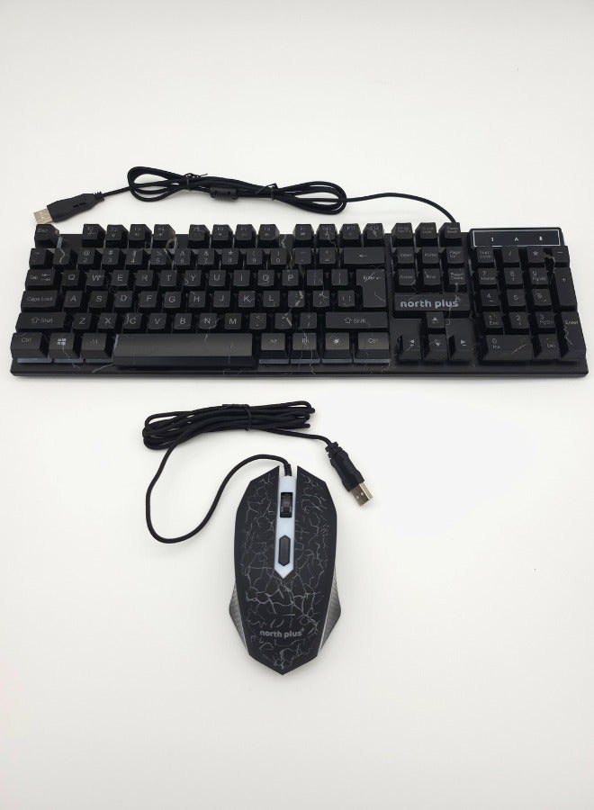 North Plus Phantom MK300 RGB Gaming Keyboard & Mouse Combo – 104-107 Keys, 1600 DPI, 4 Programmable Mouse Buttons, USB Wired, Customizable RGB Lighting, Portuguese Designed for Ultimate Gaming Precision - Image 4