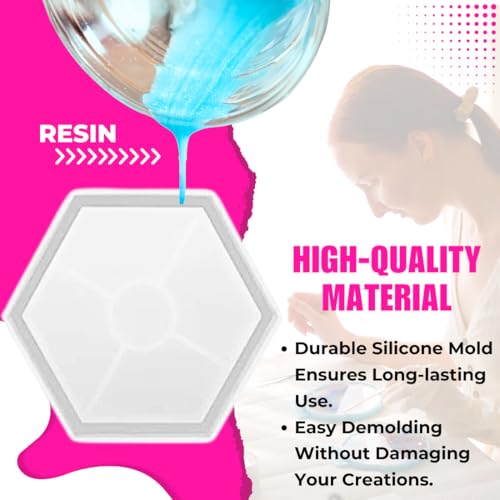 Oytra Resin Art Mould 4 Pcs Gift Box Set Silicone Mold for DIY Earrings Keychain Chocolate Jewelry Casting Crafting Materials Set for Beginners and Artists - Image 3