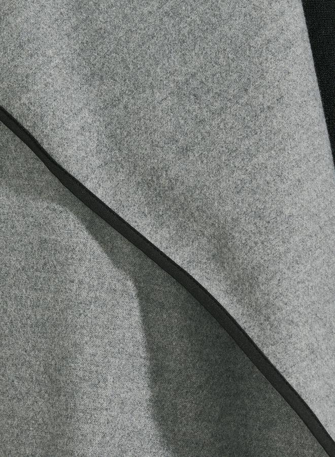 Styli Oversized Midi Length Wool Like Coat with Contrast Trim - Image 3