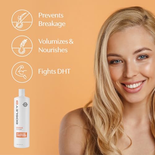 BOSLEYMD BosRevive Volumizing Conditioner for Thinning, Color/Chemically-Treated Hair – DHT Blocker, Sulfate-Free, Vegan, Biotin, Saw Palmetto & Rosemary – Thicker, Fuller Hair – 33.8 Fl Oz. - Image 2