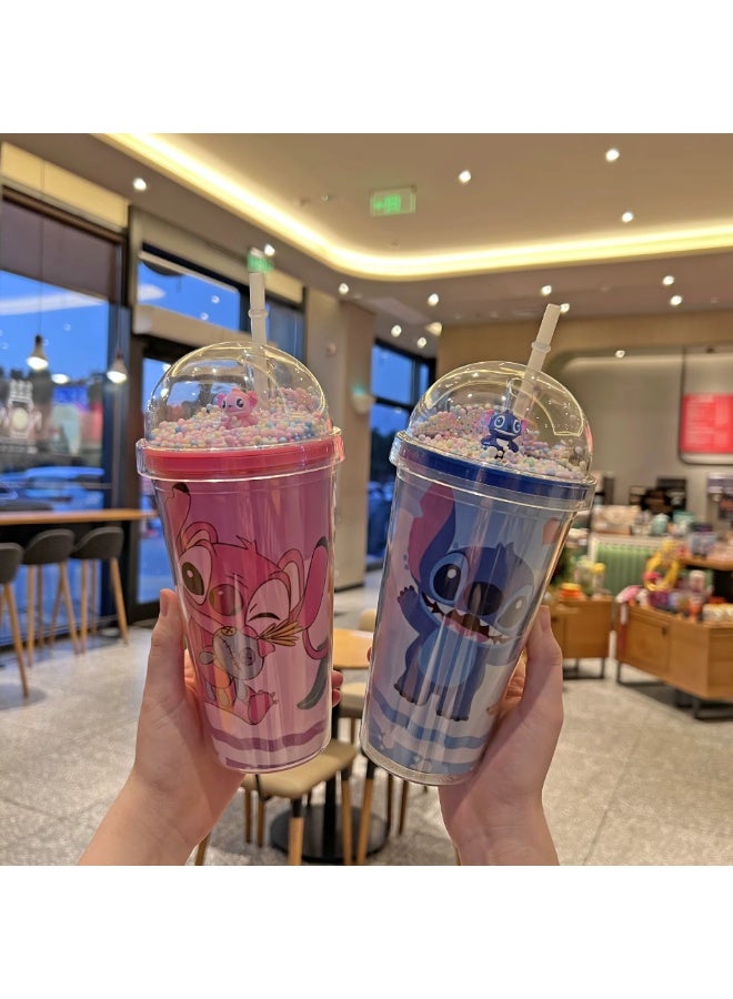 زجاجة تجميد جل ثلجي مجمد بغطاء أكريليك مع شفاطة، كوب أكريليك بغطاء وشفاطة للمشروبات الباردة والمثلجة، كوباية عالية الجودة للآيس كوفي والعصائر والمياه الباردة، تصميم عملي للحفاظ على برودة المشروبات، خفيفة الوزن ومقاومة للكسر، سهلة التنظيف، مناسبة للاستخدام اليومي في المنزل والمكتب والسفر، مثالية للمشروبات المثلجة والثلج، متعددة الألوان. - Image 1