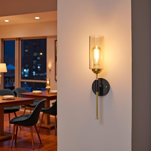BrightLyt Wall Light for Living Room, Wall Lamp for Bedroom, Balcony, Restaurant, Offices and Cafe Lamps (Metal & Glass) - Image 4