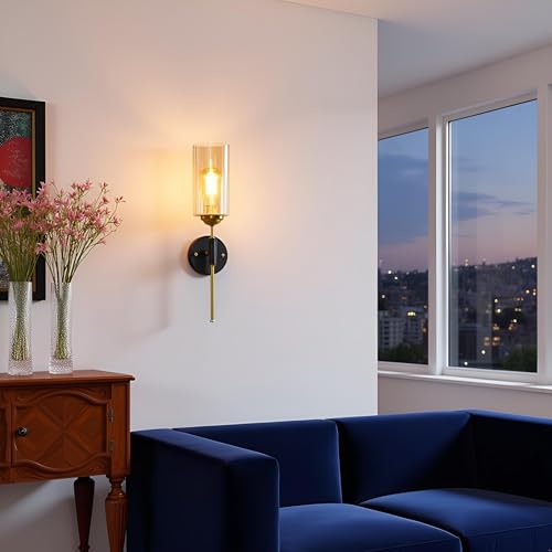 BrightLyt Wall Light for Living Room, Wall Lamp for Bedroom, Balcony, Restaurant, Offices and Cafe Lamps (Metal & Glass) - Image 2