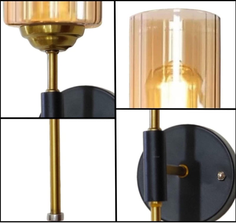 BrightLyt Wall Light for Living Room, Wall Lamp for Bedroom, Balcony, Restaurant, Offices and Cafe Lamps (Metal & Glass) - Image 5