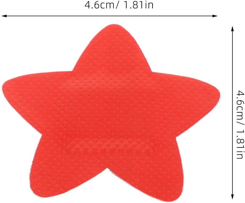 20pcs Crimson Star Shaped Bandage Wraps Flexible Fabric Breathable Small Wounds Bandages Convenient Finger Caring Patch Travel Essentials - Image 2