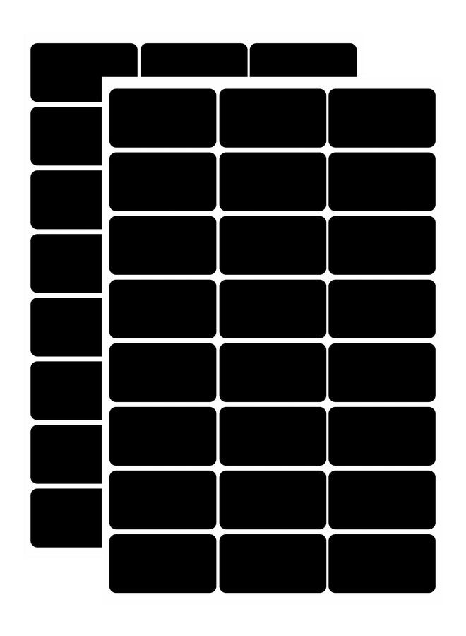 Monk Wish Waterproof Chalkboard Label Stickers for Storage Organizer (48 PC) - Image 1