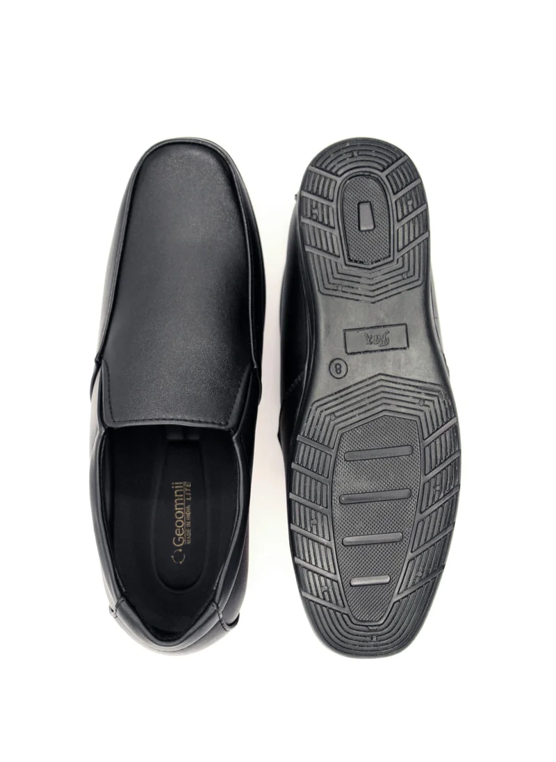 Geoomnii Black Formal Slip-On Shoes for Men – Stylish & Comfortable Footwear for Office, Parties & Special Occasions for Men | Best Price UAE