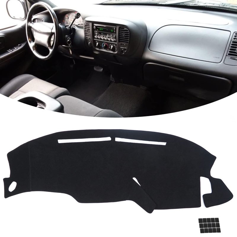 KEYOOG Dashboard Cover Dash Mat Fit for 20031997 Ford F15019991998 F2500297 Expedition Car Dash Board Mat AntiGlare CarpetNonSlip Pad Sunshield Protector Black