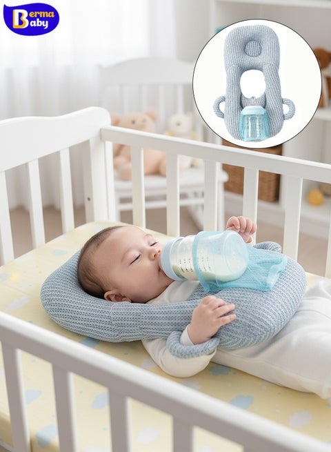 Baby bottle holder, adjustable nursing pillow support, baby self-feeding bottle holder, newborn essentials, baby self-feeding pillow, newborn anti-spit-up pillow, baby anti-pigmentation head pillow, parent comfortable baby bottle holder