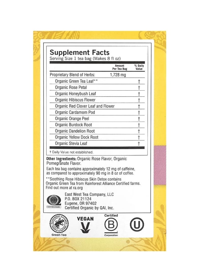 Yogi Tea Yogi Tea Skin DeTox Soothing Rose Hibiscus 16 Tea Bags 1.12 oz (32 g)  - Image 2