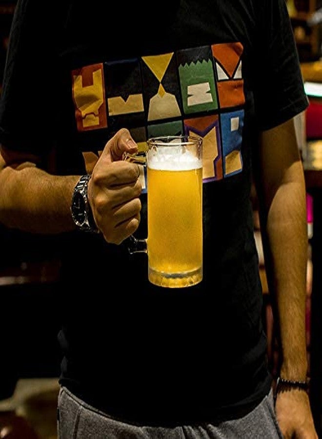 PrimeWorld كوب بيرة زجاجي من برايم وورلد - عبوة من قطعتين، شفاف، 440 مل - Image 3