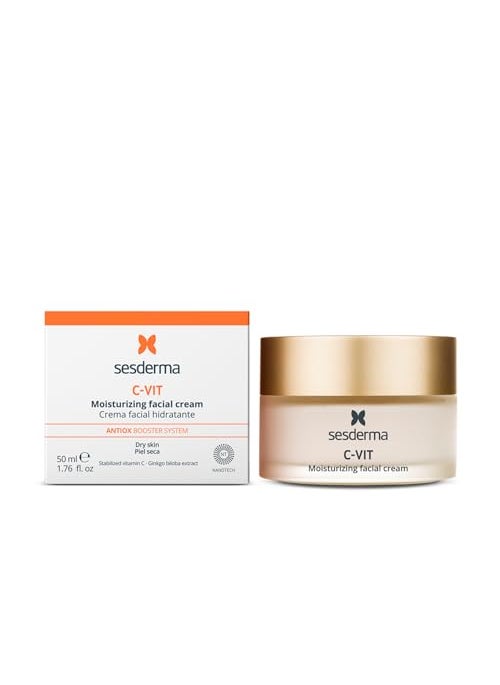 SeSDERMA - Sesderma C-VIT Moisturizing Facial Cream Vitamin C Antioxidant for Dry Skin Luminosity Radiance, 1.7 Fl Oz - Image 1
