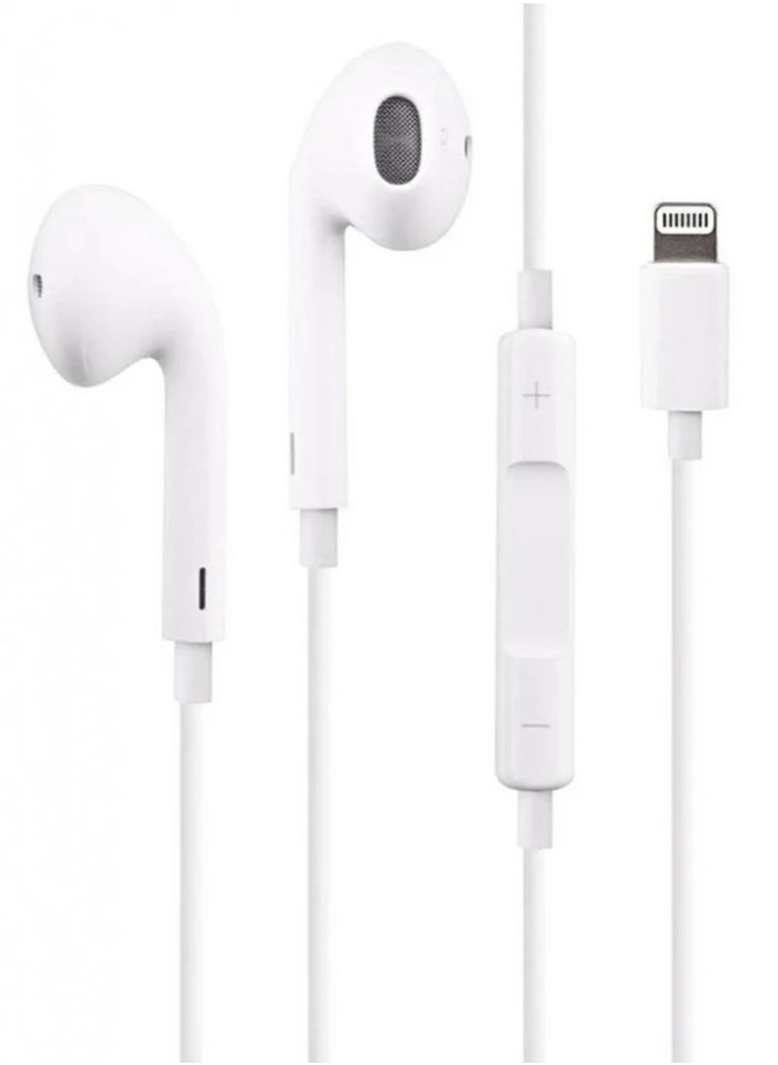 Generic - In-Ear Earphones With Mic For Apple iPhone With Lightning Connector White - Image 1