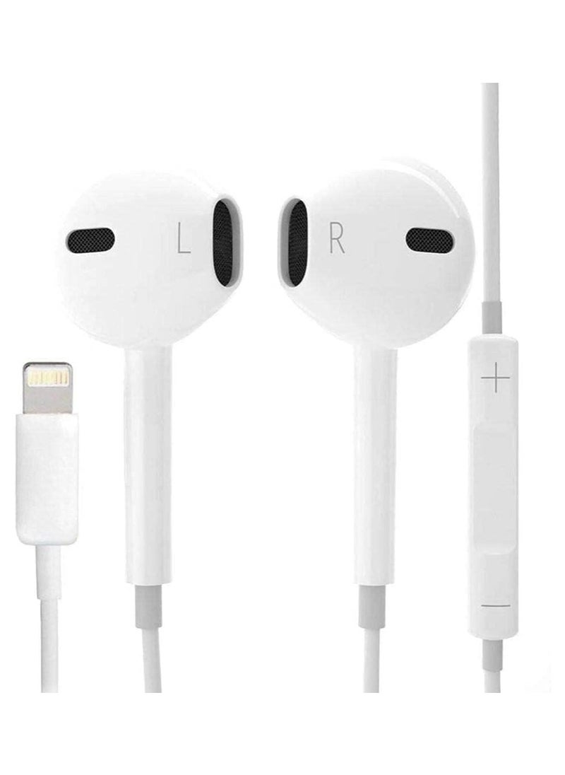 Generic - In-Ear Earphones With Mic For Apple iPhone With Lightning Connector White - Image 1