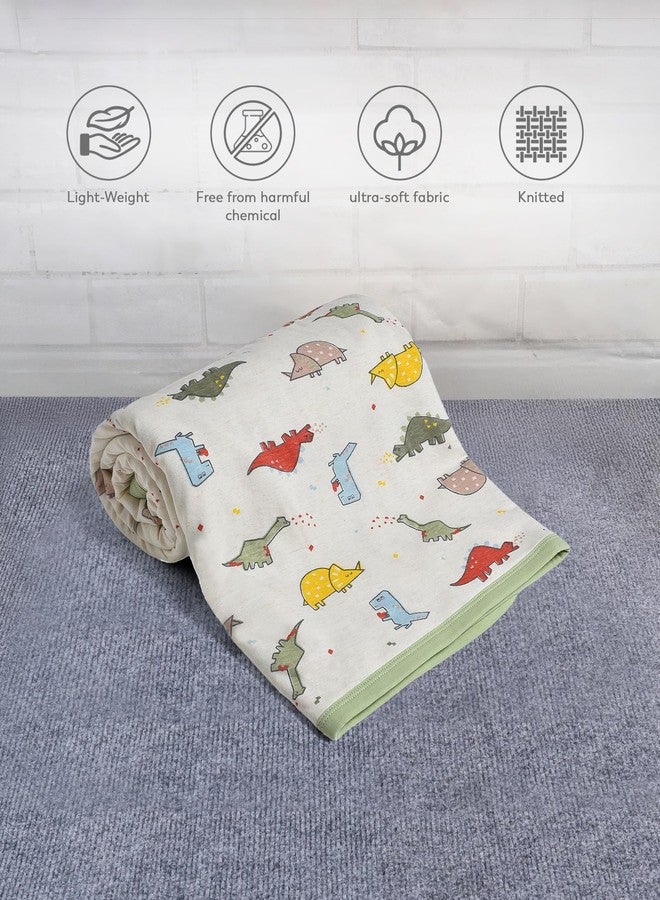 Mi Arcus Printed Premium Soft Knitted Sherpa Blanket for 0-12 M, 100X85 CM - Cream - Image 2