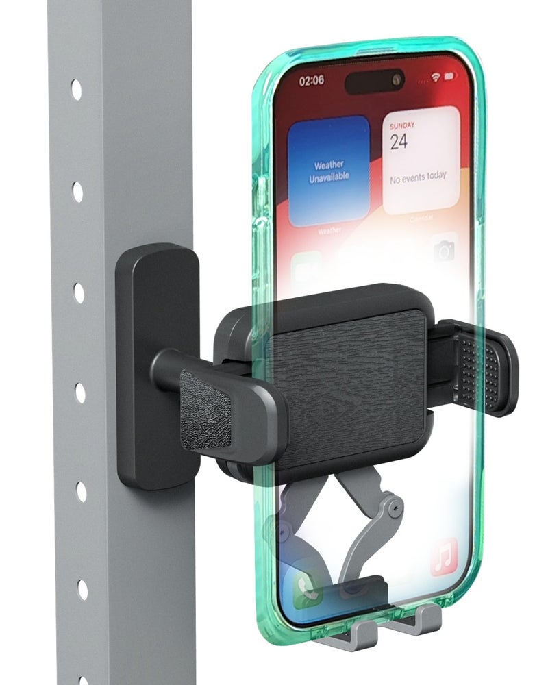 OEO Magnetic Phone Holder for Gym | Magnet Gym Phone Mount with Quick Release Clamp for Android & iPhone | Compatible with 4â€â€“7.1â€ Phones & Thick Cases | Gym Accessories for Men & Women - Image 1