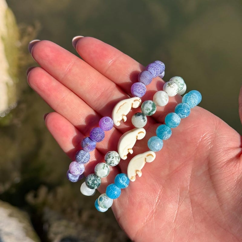 Fahlo Drift Bracelet Manatee Tracking Bracelet, Elastic, Supports Clearwater Marine Aquarium, one Size fits Most for Men and Women (Aqua Blue) - Image 4