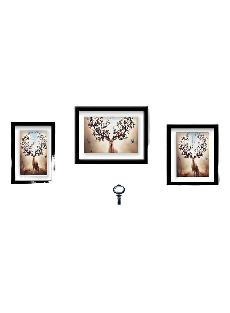 Jigsaw Puzzle, Deer in The Forest, Nordic Deer Canvas Painting, Canvas Art Poster, and Wall Art Picture, Modern Bedroom Decor Posters - Image 5