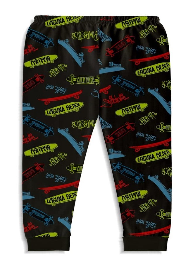X2O Cotton Pants for Boys and Girls with Ankle Cuff and All Over Prints(Pack of 5)(Black)(0-3 Months) - Image 5