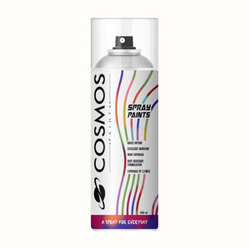 Cosmos Paints 190 Clear Lacquer, Lacquer Spray Paint, Gloss Finish (200 Ml) | Quick Dry & No-Drip Wide Spray Cap System For Cars, Bikes & Metal, Wood, Plastic, Diy, Home Décor, Art & Craft - Image 1