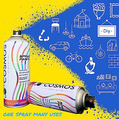 Cosmos Paints 190 Clear Lacquer, Lacquer Spray Paint, Gloss Finish (200 Ml) | Quick Dry & No-Drip Wide Spray Cap System For Cars, Bikes & Metal, Wood, Plastic, Diy, Home Décor, Art & Craft - Image 4