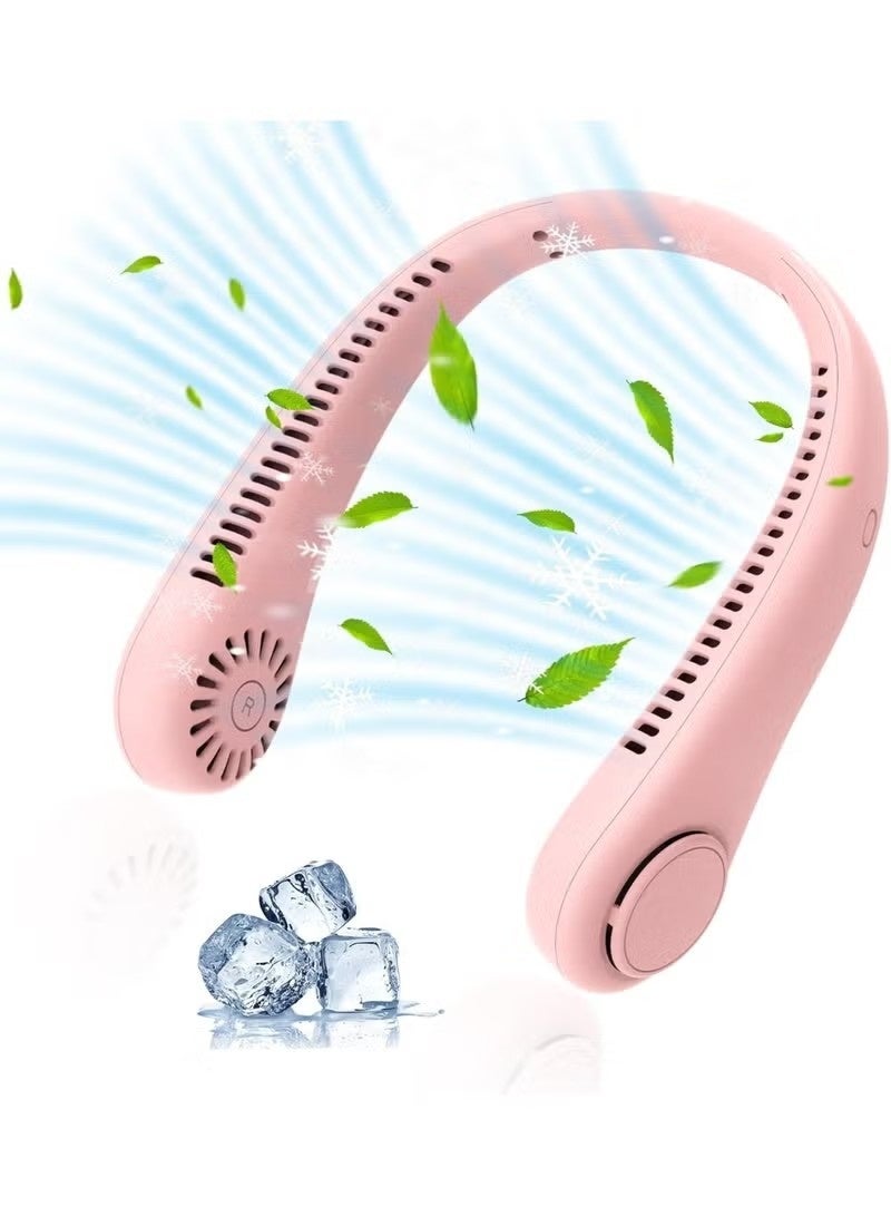 Vaneless hanging neck fan 3pcs Combo, wearable cooling fan with 360 ° air outlet, portable hanging neck fan, rechargeable personal cooling fan, suitable for three wind speeds of hot and humid weather Assorted color - Image 2