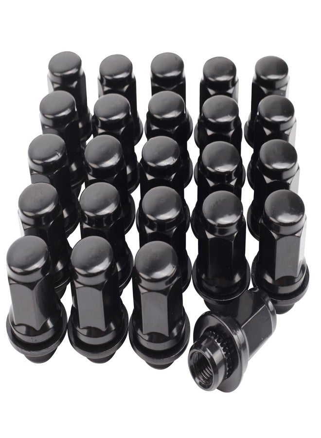 Mardarth Set of 24, 12x1.5mm 1.87 Inch Length 13/16 Hex OEM Factory Mag Lug Nuts for Tacoma 4 Runner FJ Cruiser Matrix GX460 GX470 SR5 Pre-Runner TRD Off-Road Limited Black - Image 1